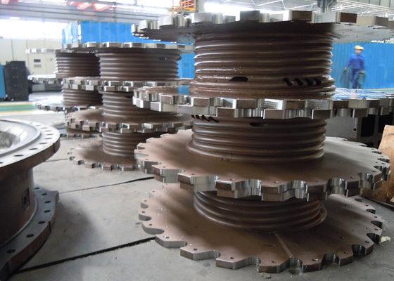 CCS Certified 300m Capacity Mooring Winch Drum , Rope Winch Drum For Oil Drilling Machine