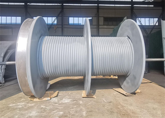 Heavy Duty Q355 Material Lebus Grooved Double Winch Drum 1-50 Tons Load Capacity