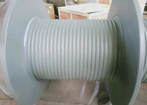 High Capacity 300KN 35mm Rope Winch Drum, Winch Spare Parts For Deck Lifting